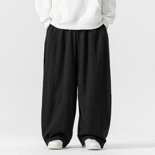 Herren Extraweit geschnittene Ballon-Loungehose mit elastischem Bund, tiefem Schritt und soften Baumwollmix Shop Nory