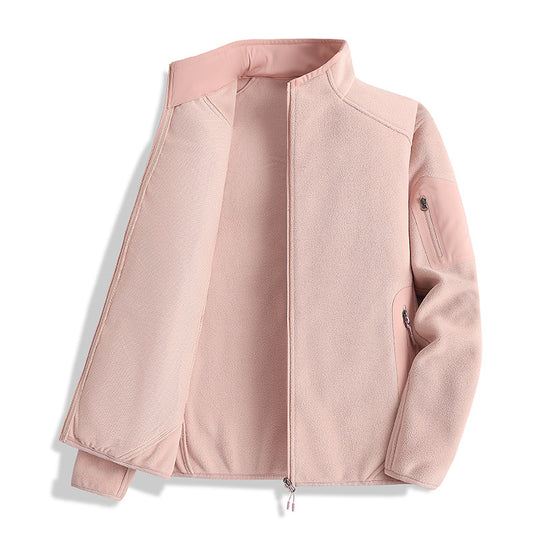 Herren Fleecejacke mit Stehkragen und Softshell-Einsätzen Shop Nory