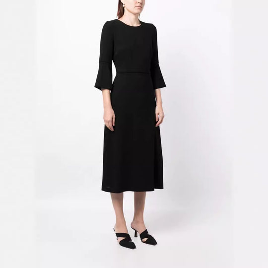 Damen Midikleid mit taillierter Silhouette und Trompetenärmeln Shop Nory