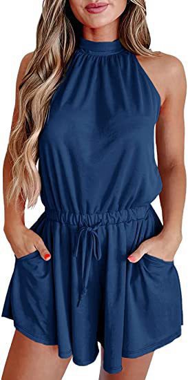 Damen Jumpsuit mit hohem Kragen und tailliertem Schnitt
