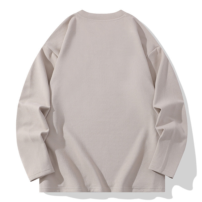 Herren Oversize-Langarmshirt aus strukturierter Baumwollmischung mit Brusttaschen-Detail Shop Nory