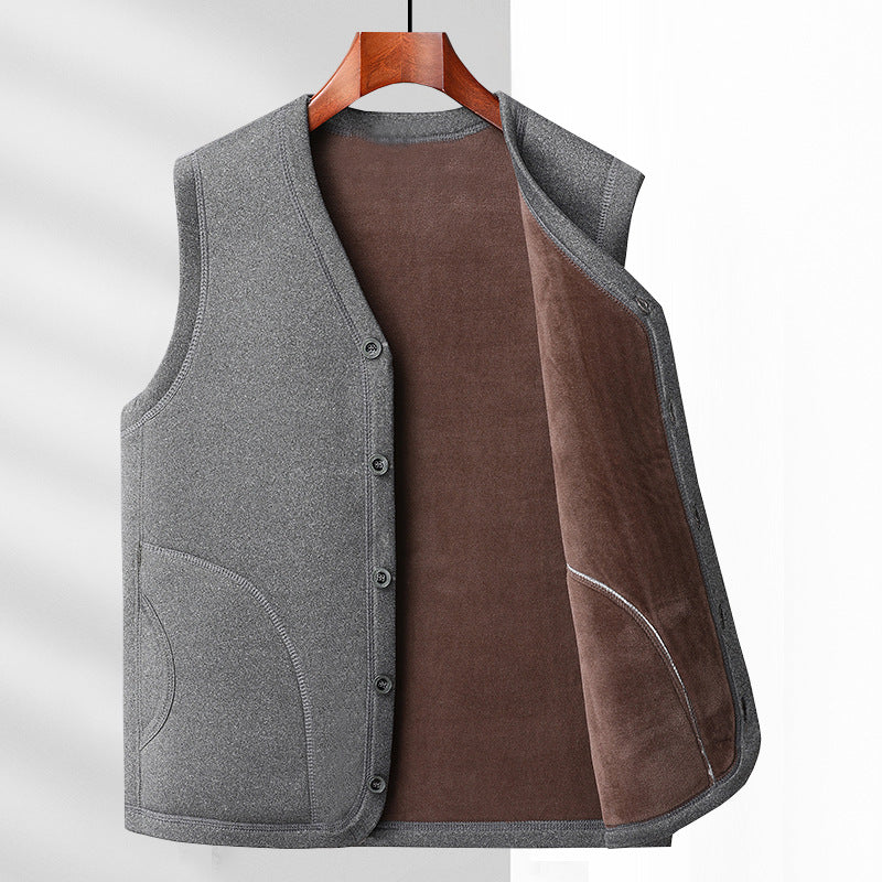 Herren Wattierte Thermo-Weste mit kuscheligem Fleece-Innenfutter und Knopfleiste Shop Nory