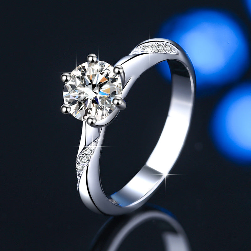 Damenring mit strahlendem, gelbem Hauptstein und filigranem Zirkonia-Besatz Shop Nory