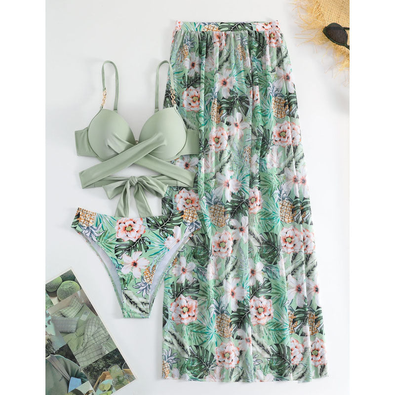 Damen Bikiniset mit schickem Wickelrock Shopnory