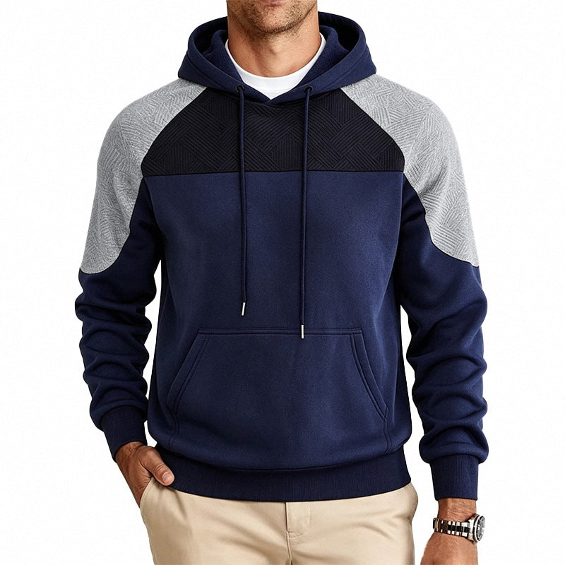 Herren Kapuzenpullover mit strukturierter Schulterpartie und Kängurutasche Shop Nory