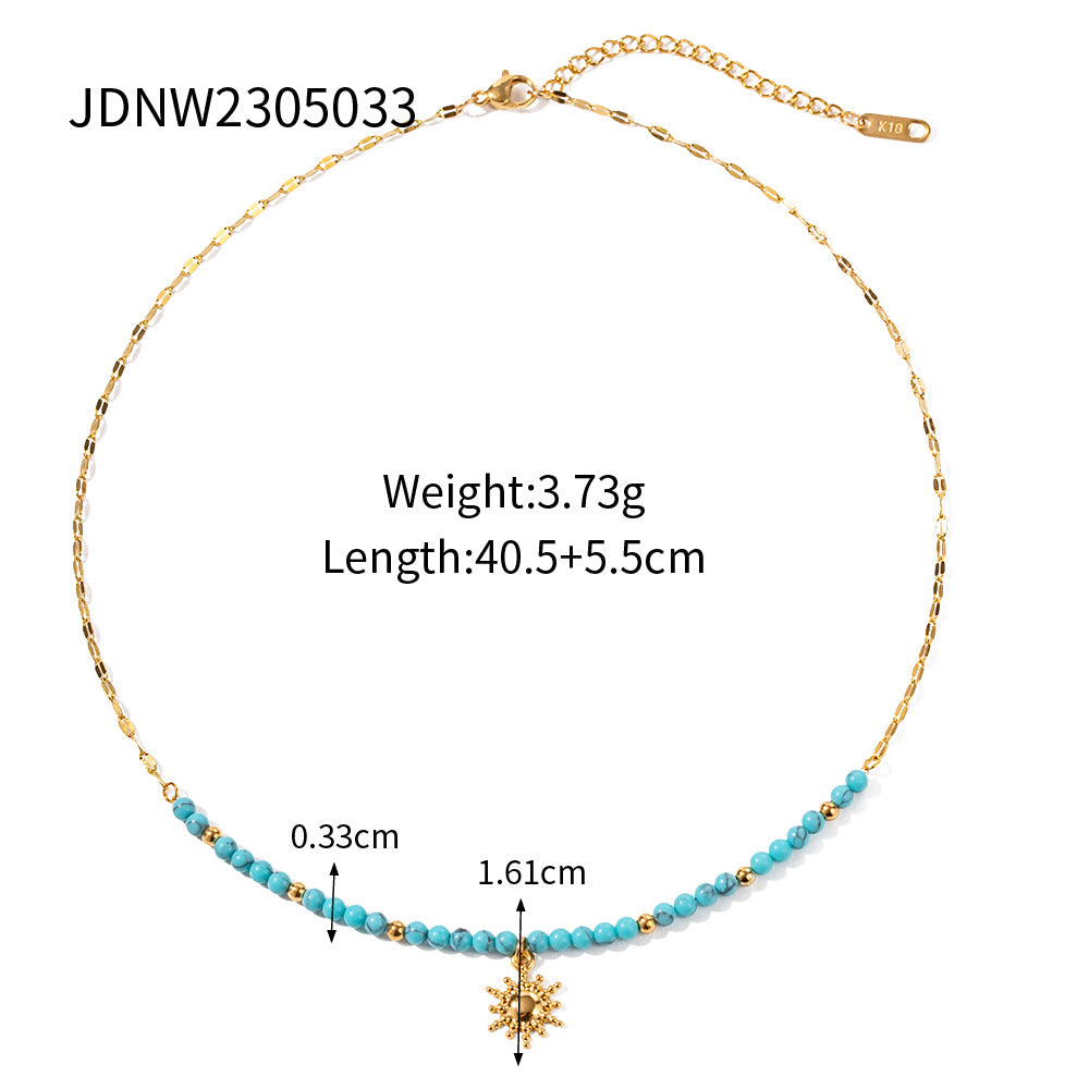 Damen Halskette mit schimmernden Kristallen und elegantem geometrischen Design Shop Nory