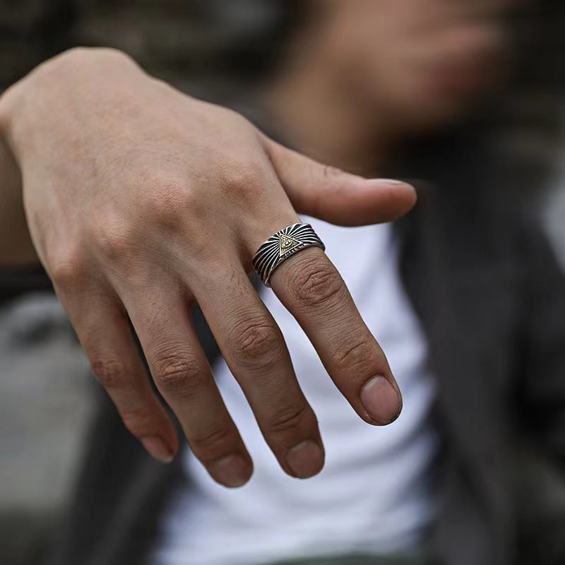 Damen Offener Ring mit kunstvollem Auge-Design Shop Nory