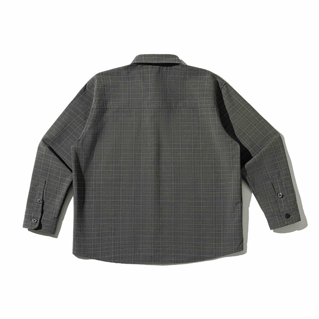 Herren Boxy Glencheck-Hemdjacke mit verlängertem Saum und aufgesetzter Brusttasche Shop Nory