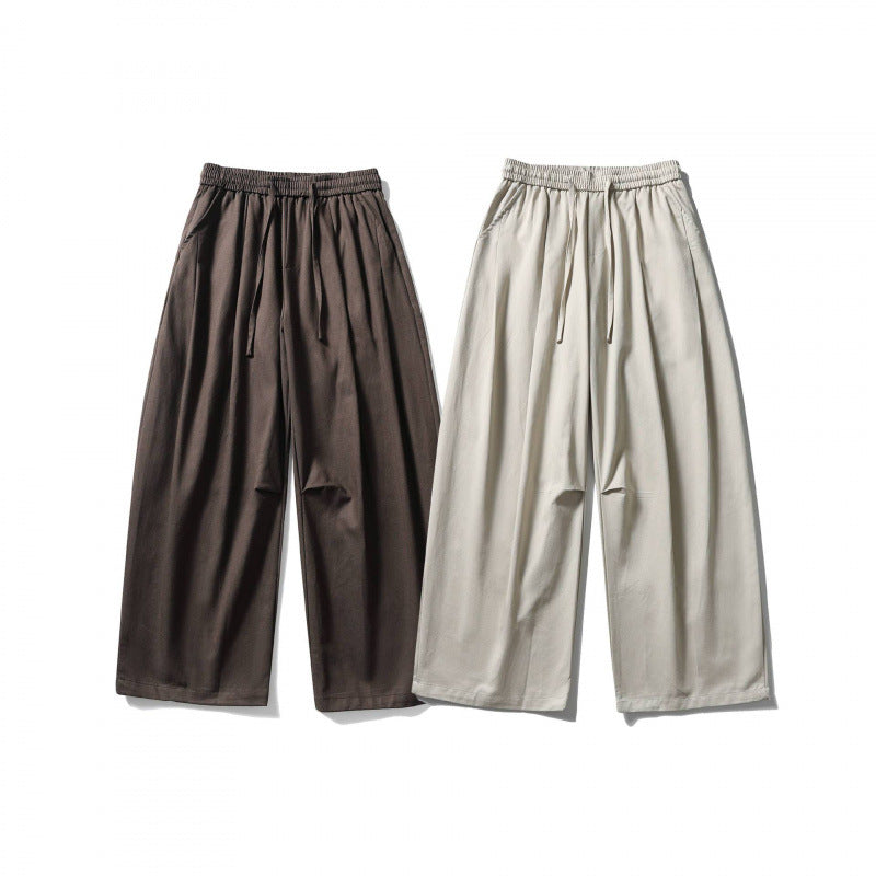 [Unisex] Weite Leinenmix-Hose mit elastischem Bund und Tunnelzug Shop Nory