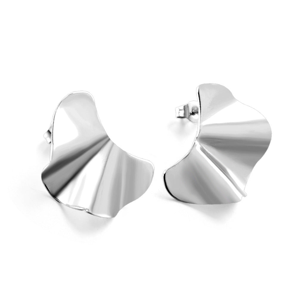 Damen stilvolle Ohrstecker mit einzigartigem Wellendesign Shop Nory