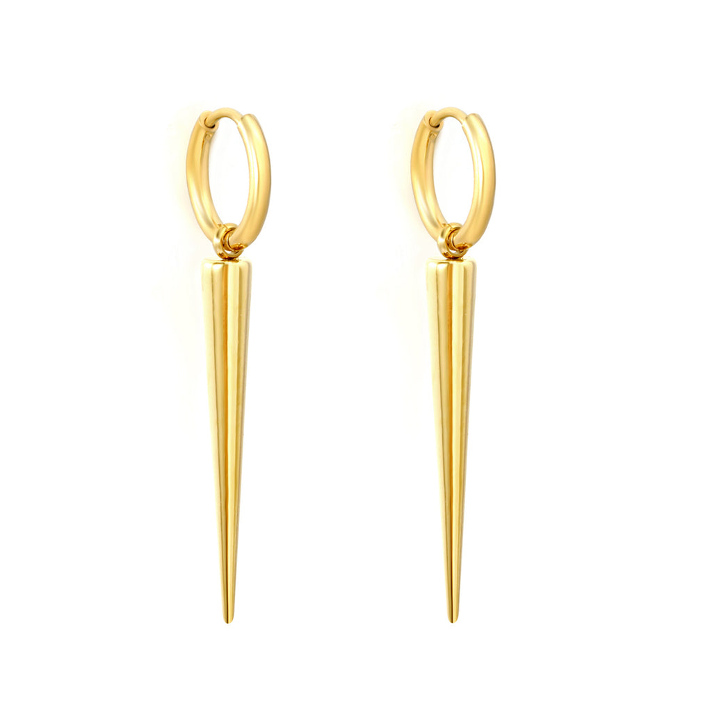 Damen Hängende Ohrstecker mit eleganten, spitzen Metallanhängern Shop Nory