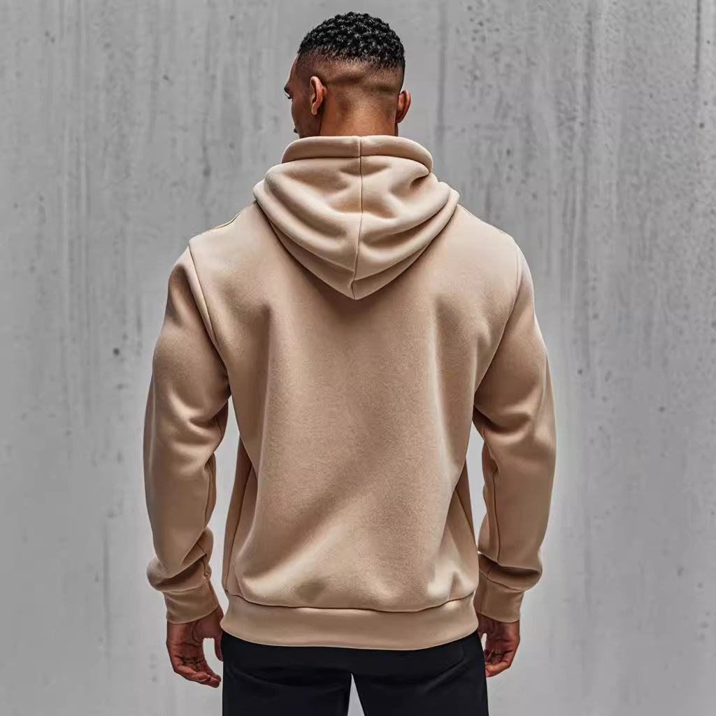 Herren Kapuzen-Sweatjacke mit durchgehendem Reißverschluss, Kängurutasche und verstellbarer Kapuze Shop Nory