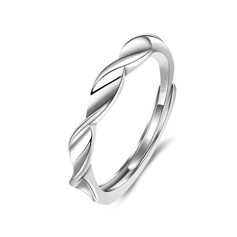 Damenring mit stilvollem Blattdesign und funkelndem Zirkonia Shop Nory