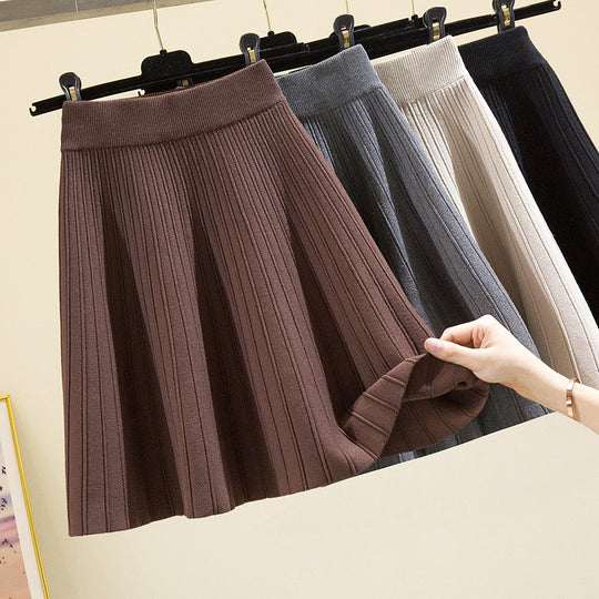 Damen Plissierter Midi-Rock mit komfortablem Gummibund Shop Nory
