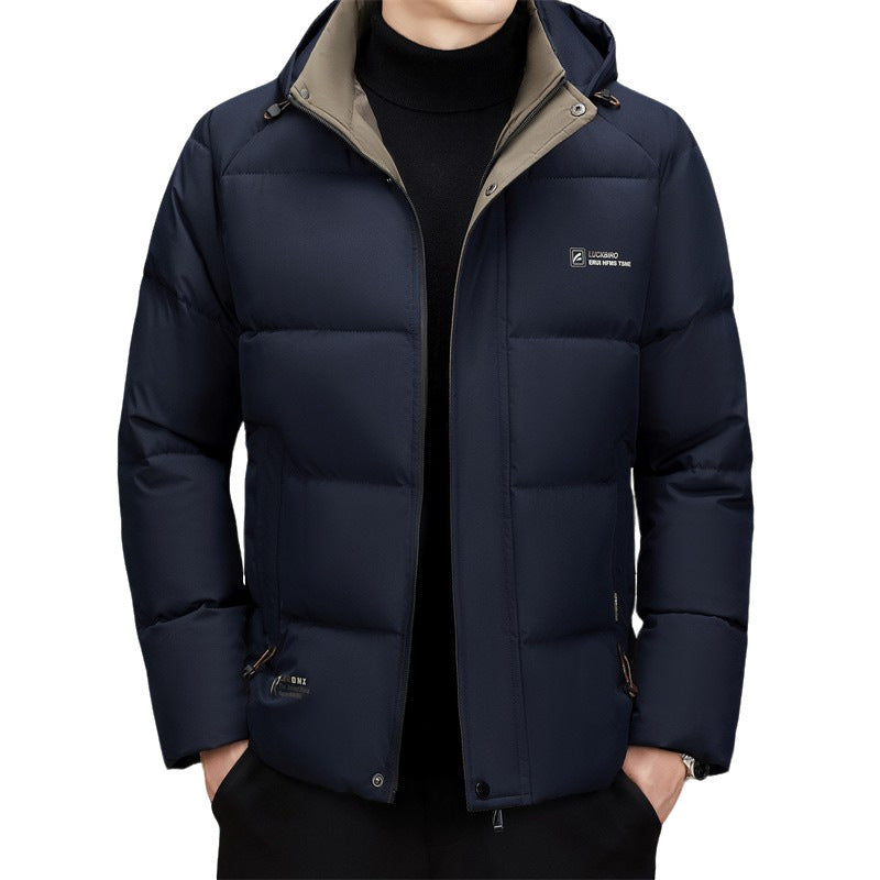 Herren Wattierte Stehkragenjacke mit wasserabweisender Oberfläche und Reißverschlusstaschen Shop Nory