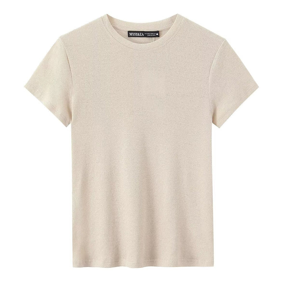 Damen Baumwoll-T-Shirt mit bequemem Schnitt und nachhaltigem Material Shopnory