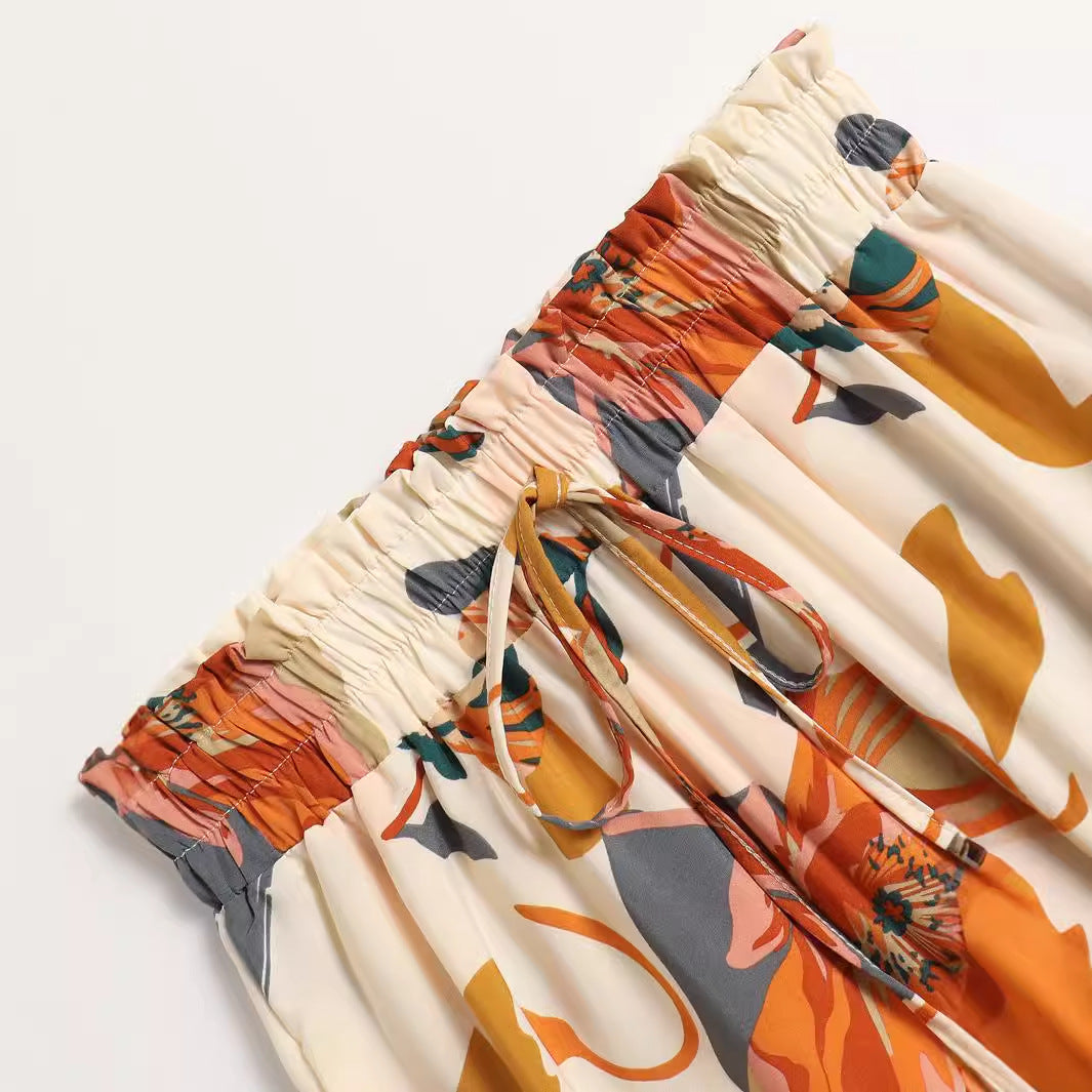Damen Maxi-Rock mit Blumenmuster