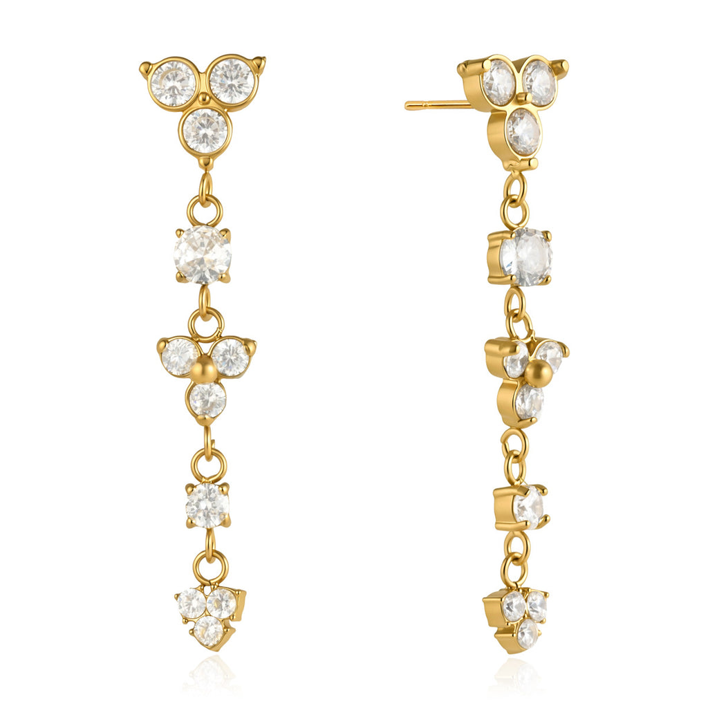 Damen Ohrhänger mit funkelnden Zirkonia in elegantem Design Shop Nory