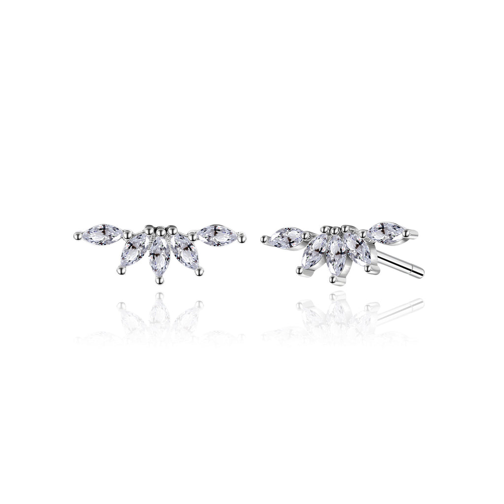 Damen Ohrstecker mit eleganten Zirkonia-Verzierungen aus 925 Sterling Silber Shop Nory