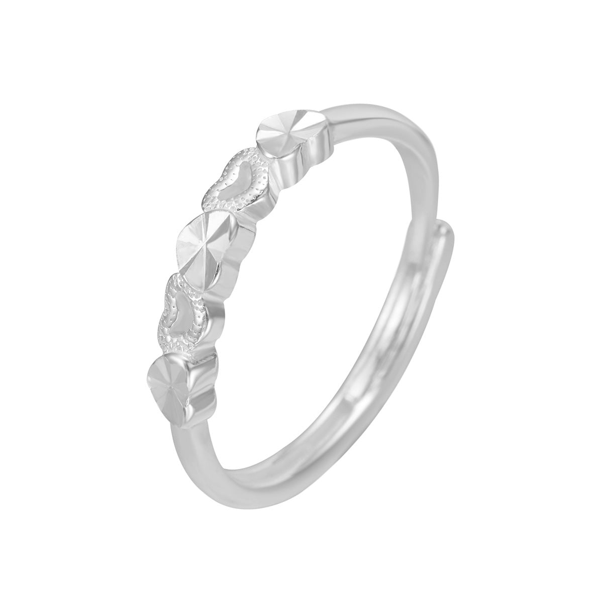 Damen Ring mit kunstvollem Herz- und geometrischem Design Shop Nory