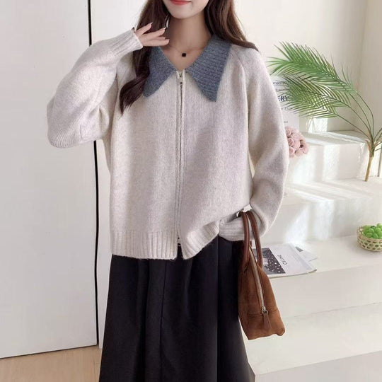 Damen Gemütlicher Zip-Pullover Shop Nory