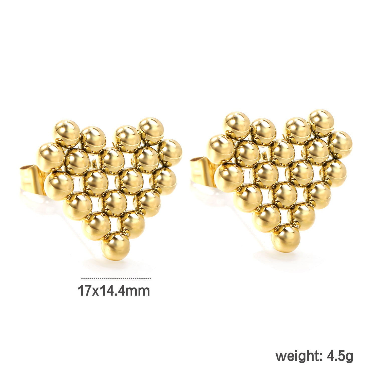 Damen moderne geschwungene Edelstahl-Ohrstecker Shop Nory