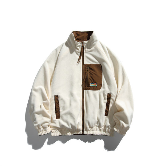 Unisex Leichte Boxy-Windjacke mit hohem Kragen und kontrastiertem Futter Shop Nory