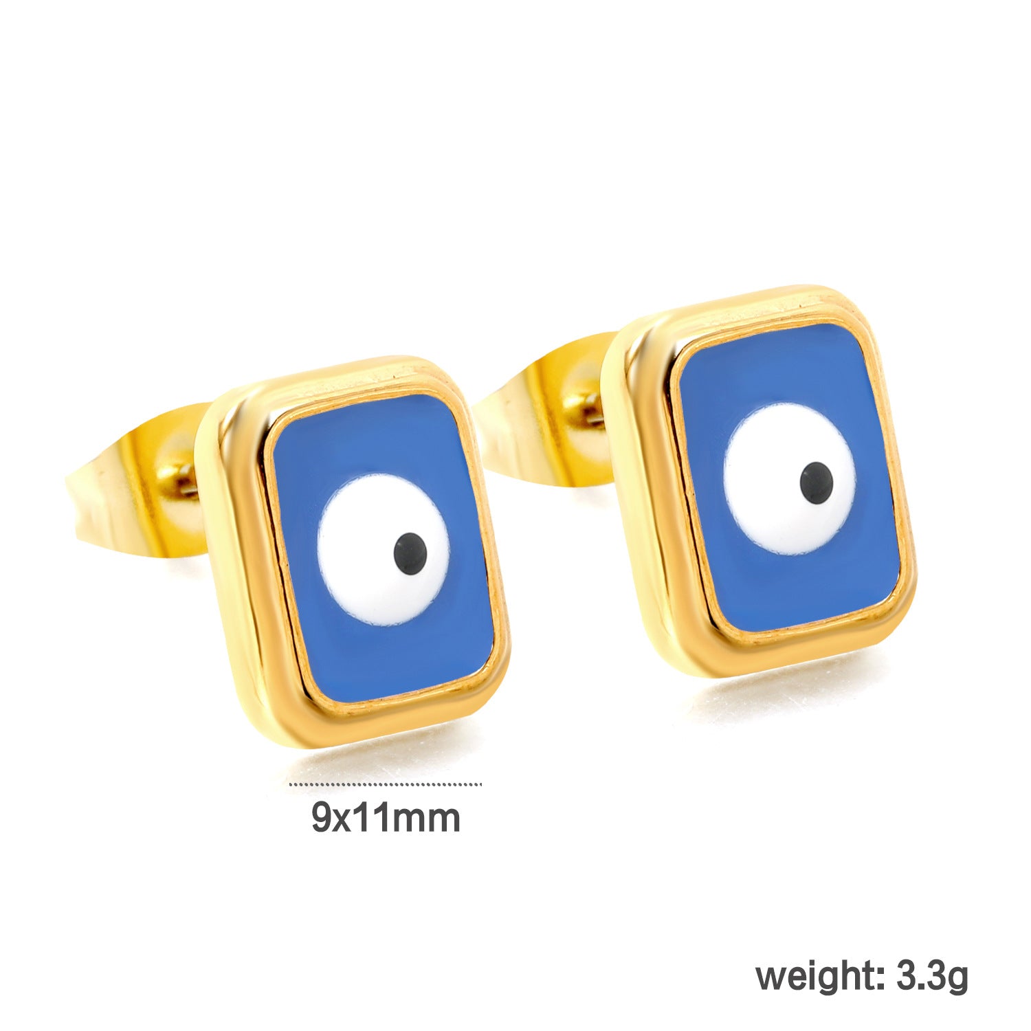 Damen Ohrstecker mit kreativen Auge-Design und goldfarbener Umrandung Shop Nory
