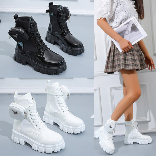 Damen High-Top Stiefel mit robustem Sohlendesign und praktischem Reißverschluss