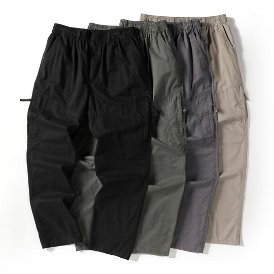 Herren Weite Utility-Cargohose mit geradem Bein, Mehrfachtaschen & lockerer Passform Shop Nory