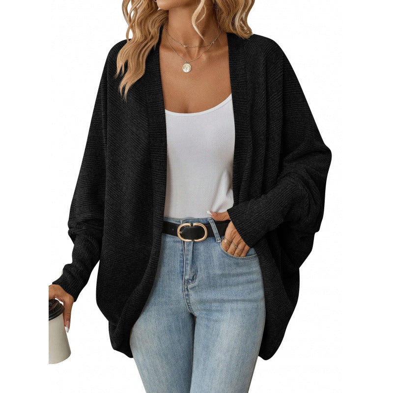 Damen lässige Strickjacke mit oversized Schnitt und lässigen Ärmeln
