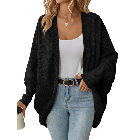 Damen lässige Strickjacke mit oversized Schnitt und lässigen Ärmeln