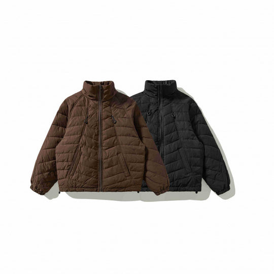 Unisex Gepolsterte Steppjacke mit hohem Kragen, Kordelzugsaum und elastischen Bündchen Shop Nory