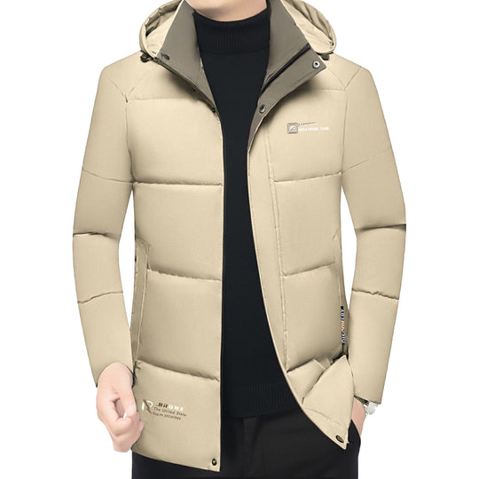 Herren Wattierte Stehkragenjacke mit wasserabweisender Oberfläche und Reißverschlusstaschen Shop Nory