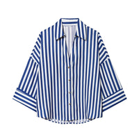 Marineblau breite Streifen