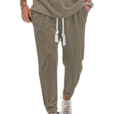 Herren Slim-Tapered Joggerhose im Struktur-Design mit Kordelzug und Eingrifftaschen Shop Nory