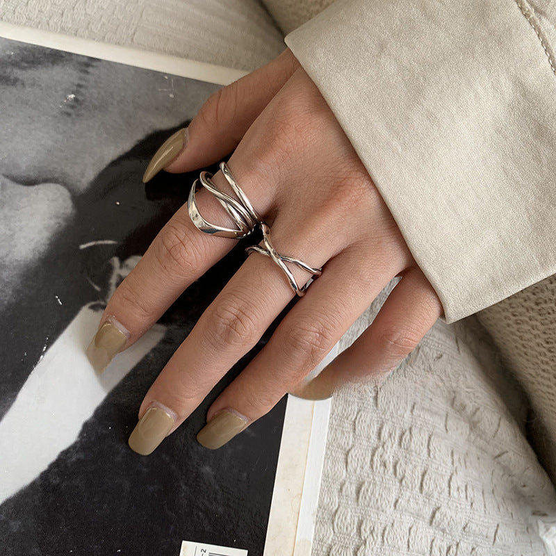 Damen Offener Ring mit geschwungenem Design Shop Nory