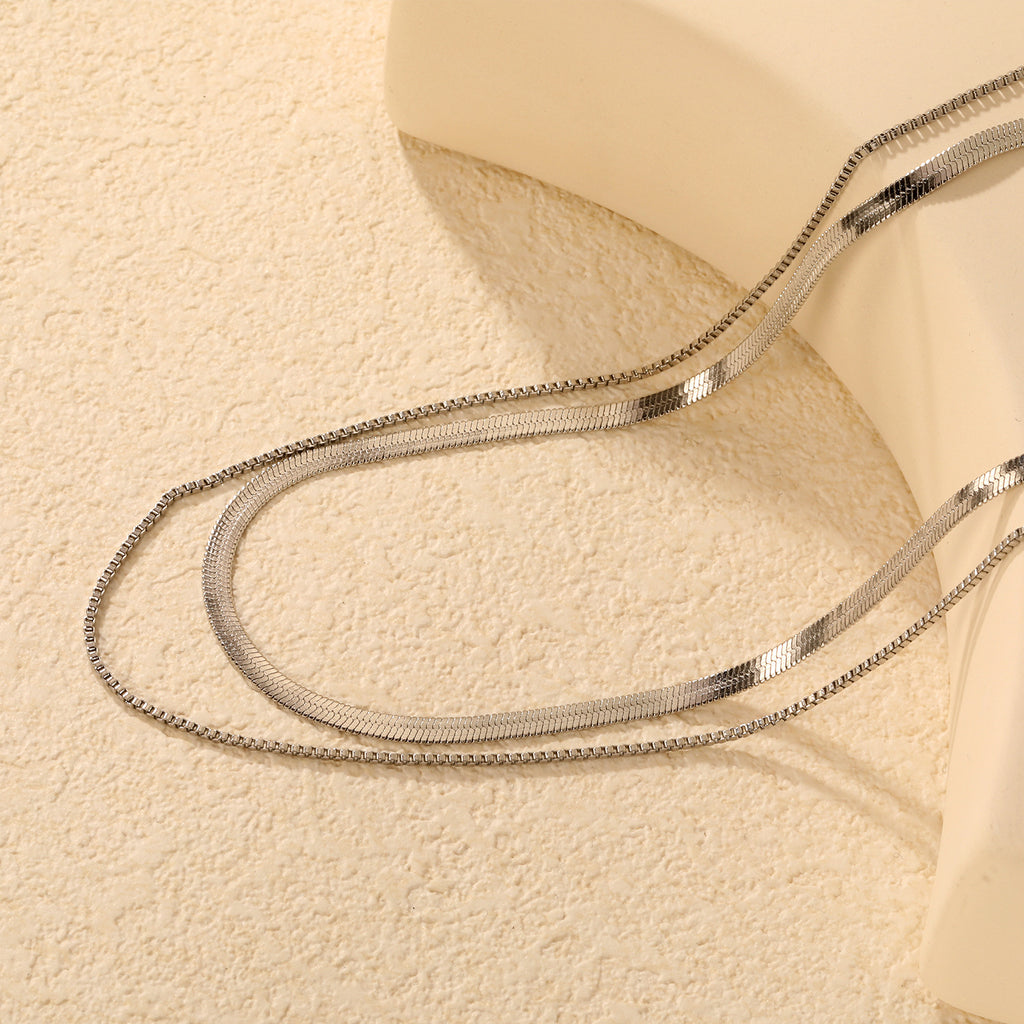 Damen elegante Halskette aus hochwertigem Edelstahl mit verstellbarer Länge Shop Nory
