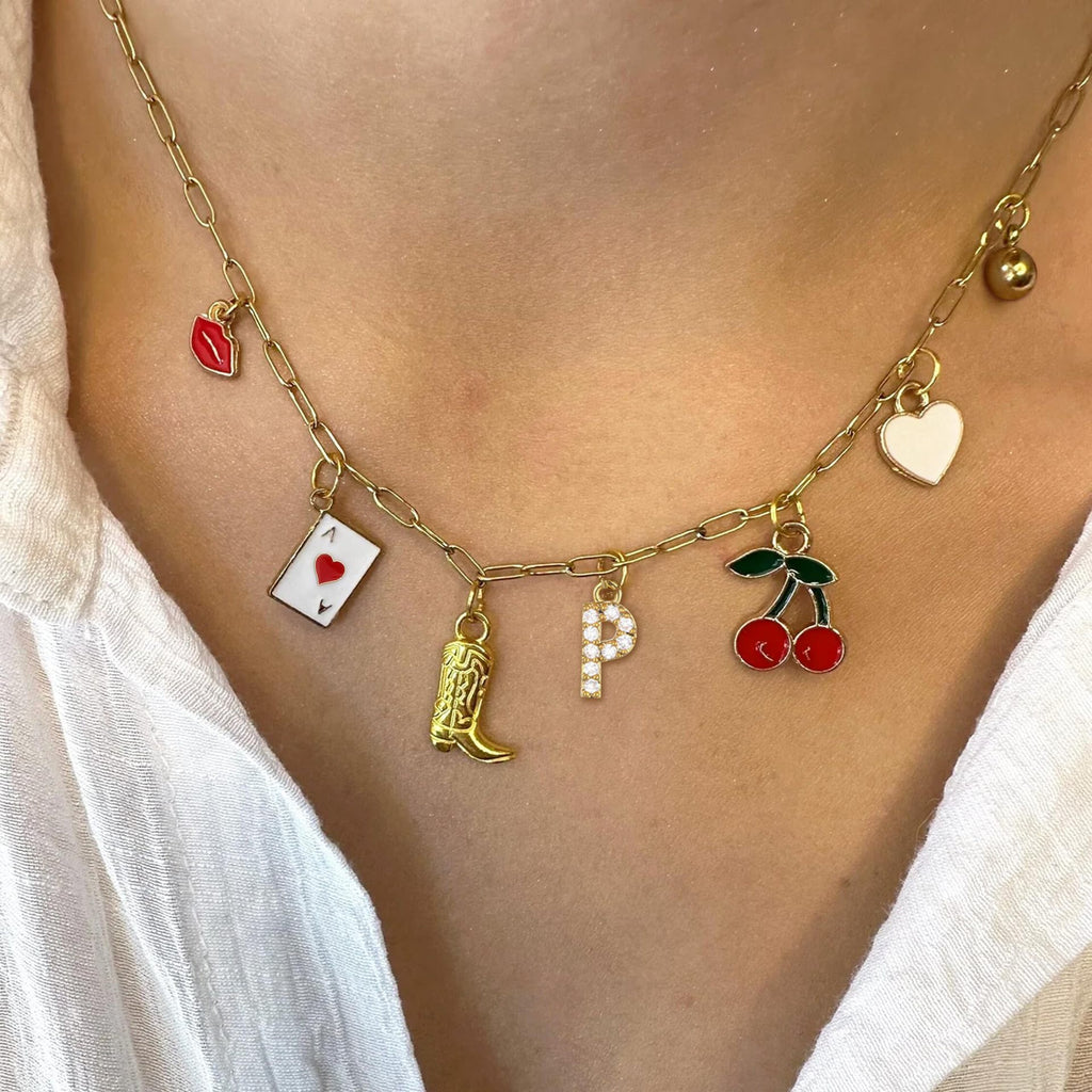 Damen Halskette mit charmanten Anhängern in ausgefallenem Design Shop Nory
