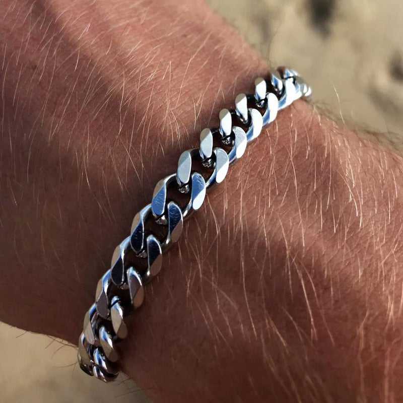 Herren geflochtenes Armband aus Edelstahl Shop Nory