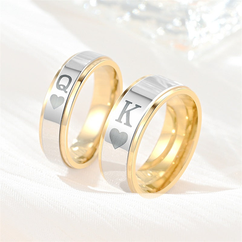 Herren Ring mit eingraviertem Liebesmotiv und hochwertiger Edelstahl-Oberfläche Shop Nory