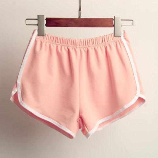 Damen Sportliche Shorts mit elastischem Bund und Kontraststreifen
