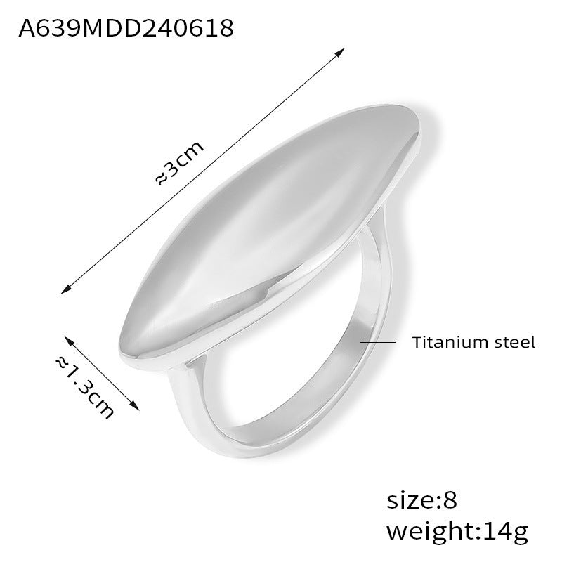 Damenring mit modernem, schmalem Design aus Titanstahl Shop Nory