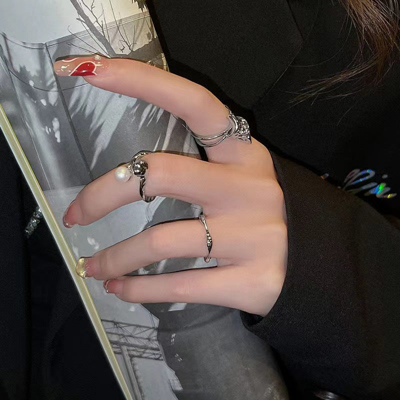 Damen Offener Ring mit kunstvollem, skulpturalem Design Shop Nory