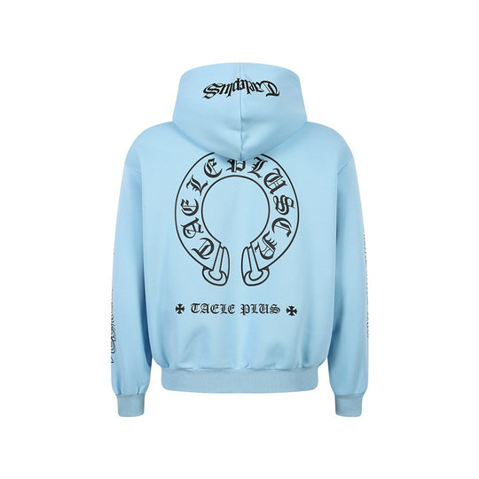 Unisex Kapuzenpullover im Urban‑Gothic‑Print mit geripptem Saum Shop Nory
