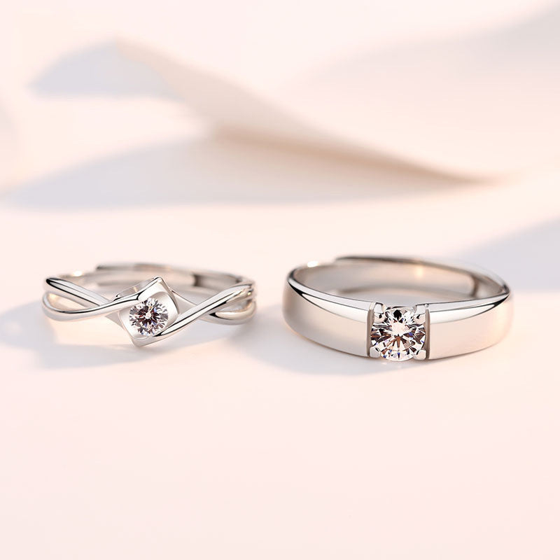 Damen Verlobungsring-Set mit funkelndem Zirkonia Shop Nory