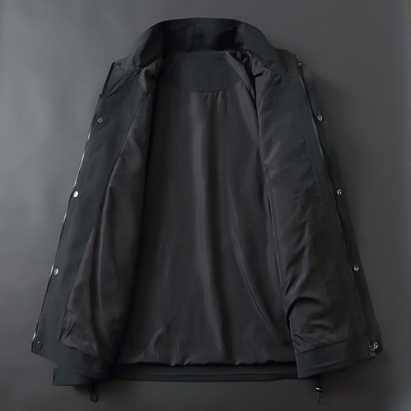 Herren Leichte technische Softshell-Übergangsjacke mit Stehkragen und verdeckter Reißverschlussleiste Shop Nory