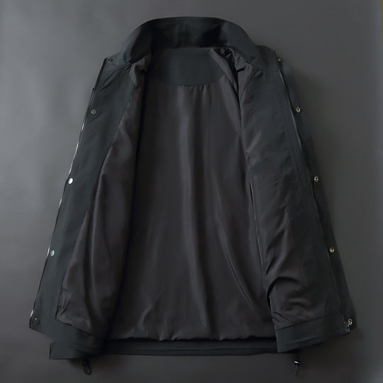 Herren Leichte technische Softshell-Übergangsjacke mit Stehkragen und verdeckter Reißverschlussleiste Shop Nory