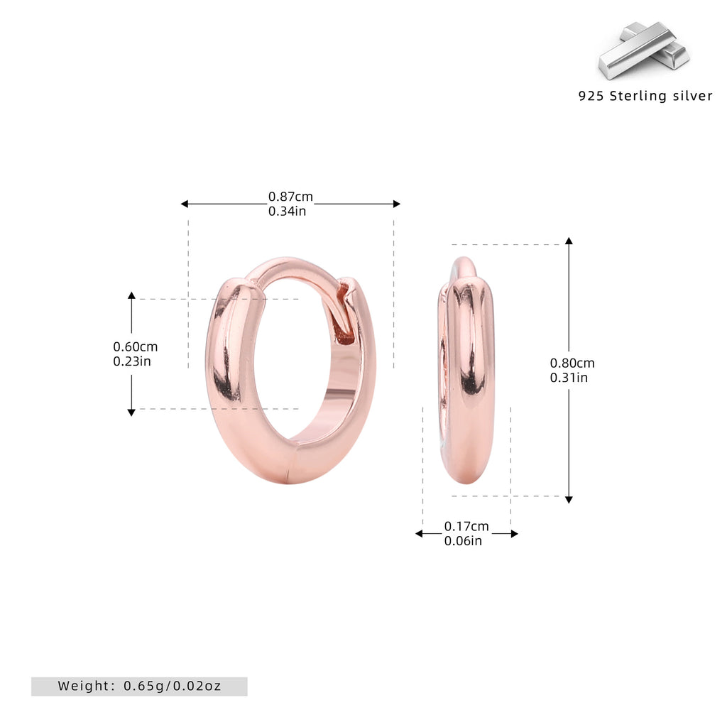 Damen Ohrcreolen mit modernem, minimalistischem Design aus hochwertigem 925 Sterling Silber Shop Nory