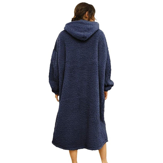Herren nan übergroßer Sherpa-Wohnmantel mit Kapuze und praktischen Eingrifftaschen Shop Nory